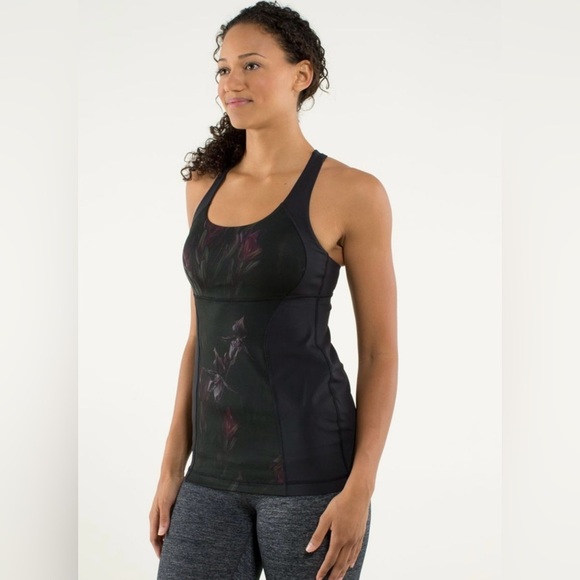 Lululemon Energy Tank Midnight Iris Multi / Black Size 4 - Picture 2 of 12
